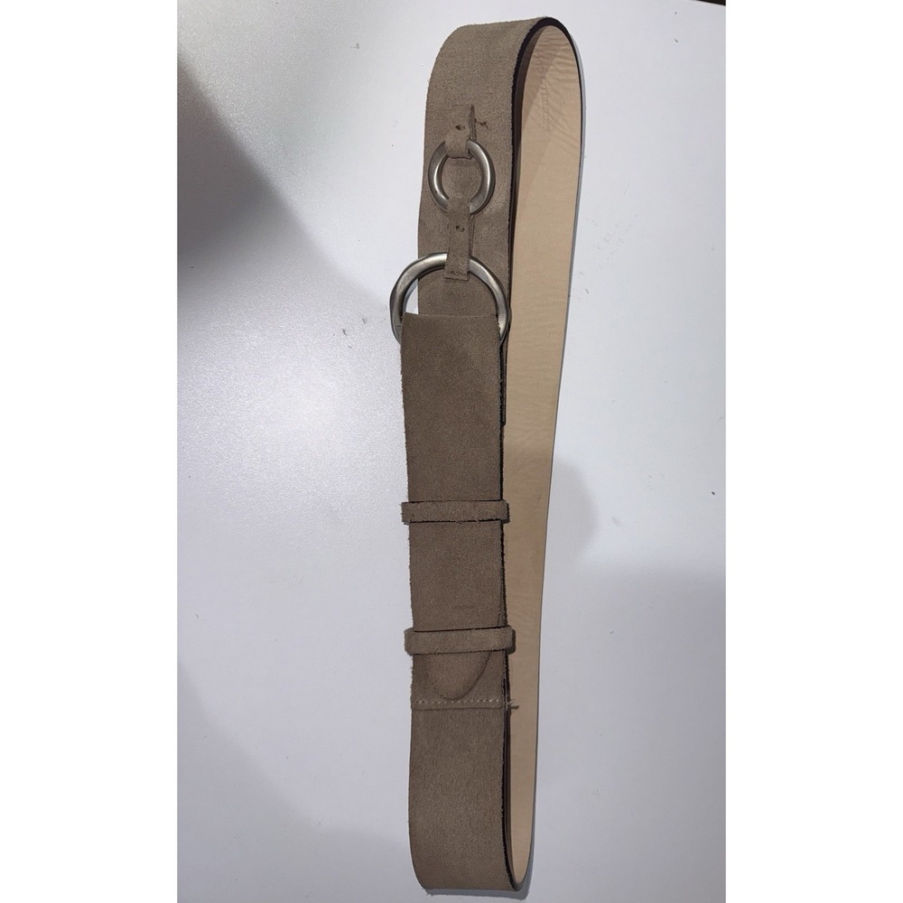 Brunello Cucinelli Womens Smooth Suede ADJUSTABLE Belt Size XL Grey 45"